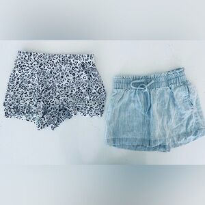 Z Supply printed shorts and Bella Dahl chambray shorts